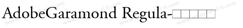 AdobeGaramond Regula字体转换